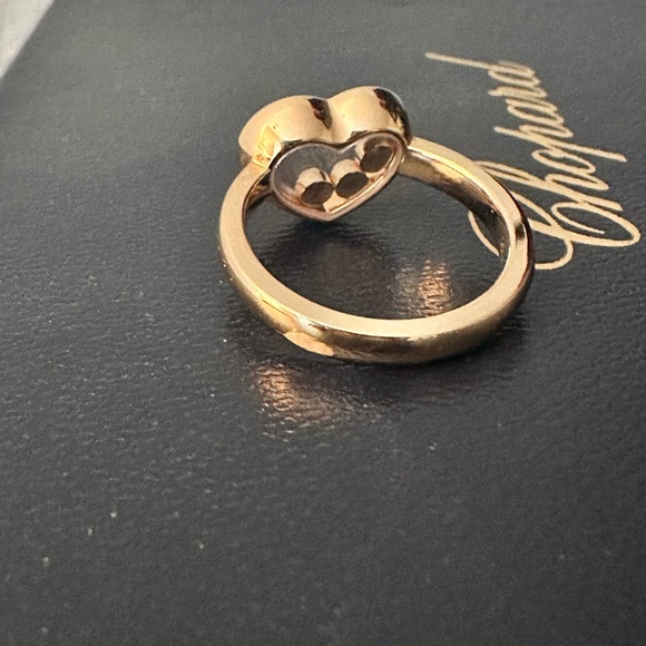 Chopard Rose Gold Heart Ring with Happy Diamonds - Picture 6 of 7